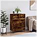 Credenza Rovere Fumo 69,5x34x90 Cm In Legno Multistrato - Foto miniatura 1