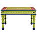 Tavolino Salotto Verde Dipinto A Mano Legno Massello Di Mango - Foto miniatura 2
