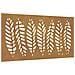 Decorazione Muro Da Giardino 105x55 Cm Foglia Acciaio Corten - Foto miniatura 2