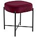 Berry Sgabello In Velluto Bordeaux - Foto miniatura 1