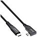 Cavo USB4, USB-C, angolato singolo, PD 240W, 8K60Hz, TPE, nero, 2m - Foto miniatura 1