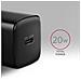 ACU-PD20 wall charger 1x QC3.0/AFC /FCP /PD type-C, 20W, black Telefono cellulare, Smartphone, Orologio intelligente, Tablet, Universale, Orologio Nero AC Ricarica rapida Interno - Foto miniatura 2