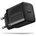 ACU-PD20 wall charger 1x QC3.0/AFC /FCP /PD type-C, 20W, black Telefono cellulare, Smartphone, Orologio intelligente, Tablet, Universale, Orologio Nero AC Ricarica rapida Interno - Foto miniatura 1