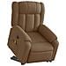 Poltrona Alzapersona Massaggiante Elettrica Marrone Tessuto - Foto miniatura 3