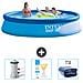 Piscina Fuori Terra - In Giro - 396x396x84 Cm - Blu - Include Accessori Coordinati Cb74 - Foto miniatura 1