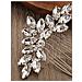 Pettine Per Capelli Da Sposa Argentato Con Strass - Foto miniatura 3