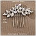Pettine Per Capelli Da Sposa Argentato Con Strass - Foto miniatura 4