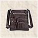 Elegante Borsa A Tracolla In Pelle Pu Coffee - Foto miniatura 2
