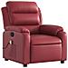 Poltrona Massaggiante Reclinabile Rosso vino in Similpelle - Foto miniatura 3