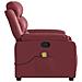 Poltrona Massaggiante Reclinabile Rosso vino in Similpelle - Foto miniatura 8