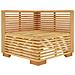 Divano Angolare da Giardino con Cuscini Crema Massello di Teak - Foto miniatura 6
