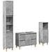 Set Mobili da Bagno 3 pz Grigio Cemento in Legno Multistrato - Foto miniatura 1