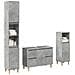 Set Mobili da Bagno 3 pz Grigio Cemento in Legno Multistrato - Foto miniatura 2