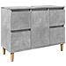 Set Mobili da Bagno 3 pz Grigio Cemento in Legno Multistrato - Foto miniatura 8