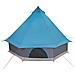 Tenda familiare Tipi blu per 8 persone impermeabile - Foto miniatura 6