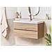 Mobiletto Con Lavabo Urucu 100 Cm Marrone Chiaro - Foto miniatura 1
