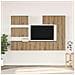 Set mobile TV 6 pcs rovere artigianale 30.5 x 30 x 90 cm - Foto miniatura 2