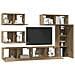 Set mobile TV 6 pcs rovere artigianale 30.5 x 30 x 90 cm - Foto miniatura 3