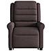 Poltrona Alzapersona Reclinabile Marrone Scuro in Tessuto - Foto miniatura 5