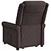 Poltrona Alzapersona Reclinabile Marrone Scuro in Tessuto - Foto miniatura 7