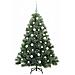 Albero di Natale artificiale con 150 LED Verde 150 cm PE e PVC - Foto miniatura 4