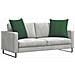 Cuscini da Divano 2 pcs Verde Scuro 60 x 60 cm Tessuto in Cords - Foto miniatura 3