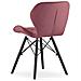 Sedia in velluto WAKO - Rosa scuro moderno con gambe nere - Foto miniatura 4