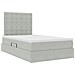 Letto con contenitore e materasso Grigio chiaro 120 x 190 cm - Foto miniatura 5