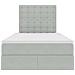 Letto con contenitore e materasso Grigio chiaro 120 x 190 cm - Foto miniatura 7