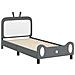 Struttura letto bambini con testata Grigio Chiaro 80 x 200 cm - Foto miniatura 4