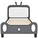 Struttura letto bambini con testata Grigio Chiaro 80 x 200 cm - Foto miniatura 5