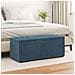Pouf Blu 101 x 41 x 40 cm Velluto e Legno Ingegnerizzato - Foto miniatura 2