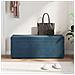 Pouf Blu 101 x 41 x 40 cm Velluto e Legno Ingegnerizzato - Foto miniatura 3