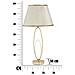 Lampada Da Tavolo Glam Flush In Ferro Dorato Con Paralume In Tessuto Crema - Foto miniatura 7