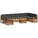 Set divani 11 pcs Naturale e Antracite Legno di Acacia Massello - Foto miniatura 1