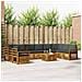 Set divani 11 pcs Naturale e Antracite Legno di Acacia Massello - Foto miniatura 2