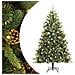 Albero di Natale artificiale pieghevole con coni Verde 210 cm - Foto miniatura 1