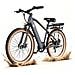 Bicicletta Elettrica 26'' con Portapacchi Posteriore L26D Batteria 36V 10Ah 250W 25km /h 25-40km 7 Velocità Display LCD Acceleratore a Pollice Freno Meccanico Telaio in Acciaio Faro LED E-bike Urbana Adulti - Foto miniatura 8