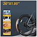 Bicicletta Elettrica 26'' con Portapacchi Posteriore L26D Batteria 36V 10Ah 250W 25km /h 25-40km 7 Velocità Display LCD Acceleratore a Pollice Freno Meccanico Telaio in Acciaio Faro LED E-bike Urbana Adulti - Foto miniatura 5
