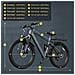 Bicicletta Elettrica 26'' con Portapacchi Posteriore L26D Batteria 36V 10Ah 250W 25km /h 25-40km 7 Velocità Display LCD Acceleratore a Pollice Freno Meccanico Telaio in Acciaio Faro LED E-bike Urbana Adulti - Foto miniatura 7