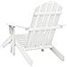 Sedia da Giardino con Poggiagambe in Legno Bianco - Foto miniatura 3