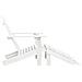 Sedia da Giardino con Poggiagambe in Legno Bianco - Foto miniatura 5