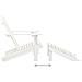 Sedia da Giardino con Poggiagambe in Legno Bianco - Foto miniatura 8