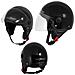 Casco Jet Demi Scooter Moto Omologato Ece 22 Visiera Antigraffio Nero S - Foto miniatura 1