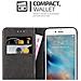 Custodia Compatibile Con Apple Iphone 6 / Iphone 6s In Nero Marrone - Coperchio Protettiva Con Chiusura Magnetica, Funzione Stand E Tasca Per Le Carte - Foto miniatura 9