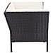 Set Divani Da Giardino 6 Pz Con Cuscini In Polyrattan Nero - Foto miniatura 2