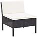 Set Divani Da Giardino 6 Pz Con Cuscini In Polyrattan Nero - Foto miniatura 4