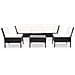 Set Divani Da Giardino 6 Pz Con Cuscini In Polyrattan Nero - Foto miniatura 5