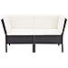 Set Divani Da Giardino 6 Pz Con Cuscini In Polyrattan Nero - Foto miniatura 6