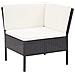 Set Divani Da Giardino 6 Pz Con Cuscini In Polyrattan Nero - Foto miniatura 7
